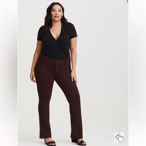 Torrid Burgundy Ponte Trouser Pant